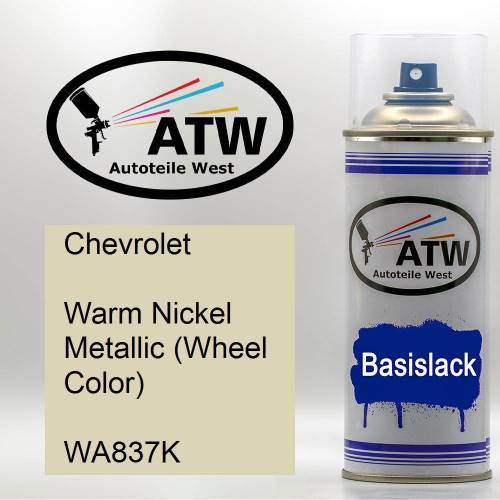 Chevrolet, Warm Nickel Metallic (Wheel Color), WA837K: 400ml Sprühdose, von ATW Autoteile West.